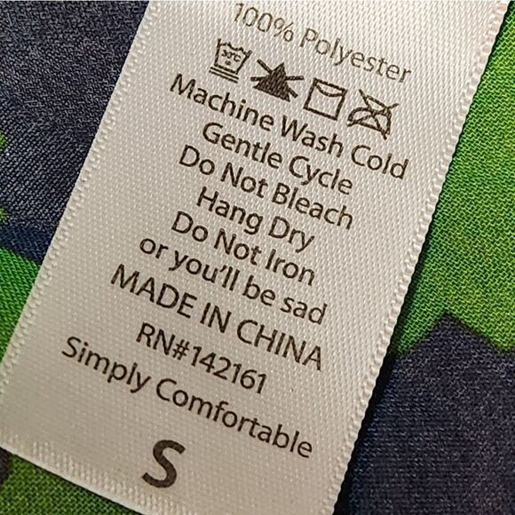 💜LuLaRoe Green & Blue Print Flowy Open Front Kimono/Duster Small - Picture 8 of 8